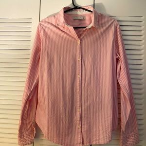COPY - Abercrombie pink / white shirt. Size L BUNDLE FOR ADDITIONAL ITEM FREE